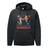 Childless Cat Ladies For Kamala Performance Fleece Hoodie