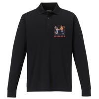 Childless Cat Ladies For Kamala Performance Long Sleeve Polo