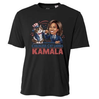 Childless Cat Ladies For Kamala Cooling Performance Crew T-Shirt