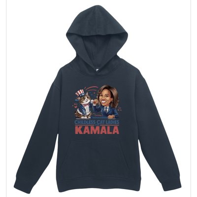 Childless Cat Ladies For Kamala Urban Pullover Hoodie