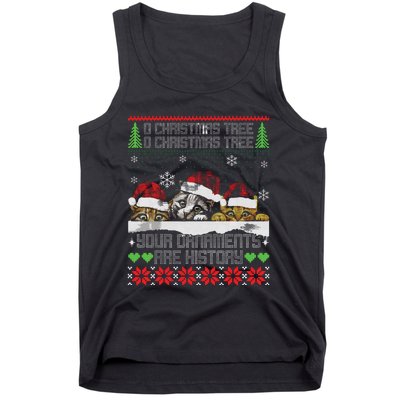 Christmas Cat Lover Holiday Xmas Gift Ugly Sweater Tank Top