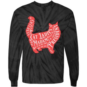 Childless Cat Ladies For Madam President Quotes 2024 Tie-Dye Long Sleeve Shirt