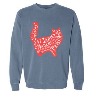 Childless Cat Ladies For Madam President Quotes 2024 Garment-Dyed Sweatshirt