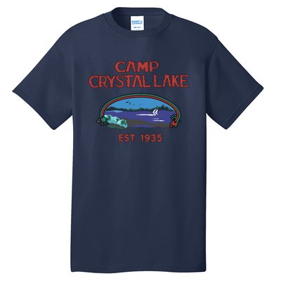 Camp Crystal Lake Est 1935 Halloween Horror Movie Scary Tall T-Shirt