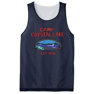 Camp Crystal Lake Est 1935 Halloween Horror Movie Scary Mesh Reversible Basketball Jersey Tank