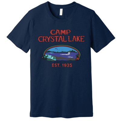 Camp Crystal Lake Est 1935 Halloween Horror Movie Scary Premium T-Shirt