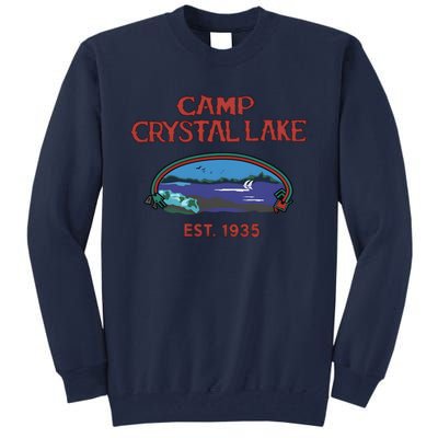 Camp Crystal Lake Est 1935 Halloween Horror Movie Scary Tall Sweatshirt