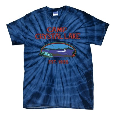 Camp Crystal Lake Est 1935 Halloween Horror Movie Scary Tie-Dye T-Shirt