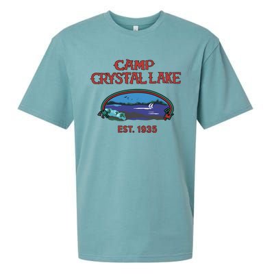 Camp Crystal Lake Est 1935 Halloween Horror Movie Scary Sueded Cloud Jersey T-Shirt