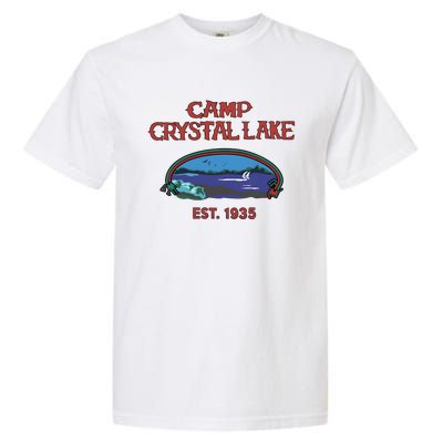 Camp Crystal Lake Est 1935 Halloween Horror Movie Scary Garment-Dyed Heavyweight T-Shirt