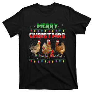 Chicken Christmas Lights Merry Xmas Chicken T-Shirt