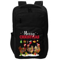 Chicken Christmas Lights Merry Xmas Family Matching Pajama Impact Tech Backpack