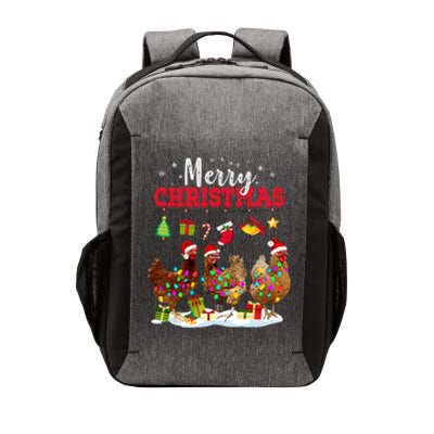 Chicken Christmas Lights Merry Xmas Family Matching Pajama Vector Backpack