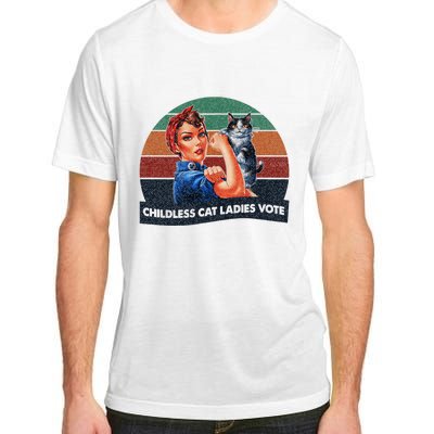 Childless Cat Ladies Vote Rosie The Riveter Vintage Adult ChromaSoft Performance T-Shirt