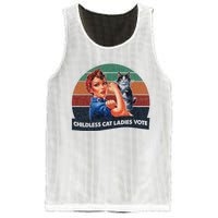 Childless Cat Ladies Vote Rosie The Riveter Vintage Mesh Reversible Basketball Jersey Tank