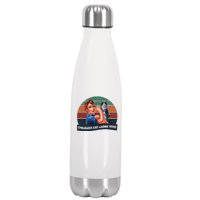 Childless Cat Ladies Vote Rosie The Riveter Vintage Stainless Steel Insulated Water Bottle