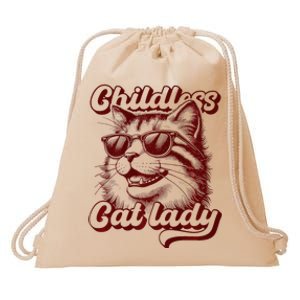 Childless Cat Lady Funny Cat Saying Premium Drawstring Bag