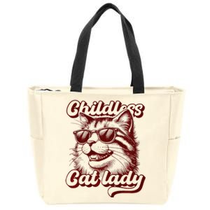 Childless Cat Lady Funny Cat Saying Premium Zip Tote Bag