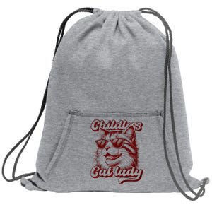 Childless Cat Lady Funny Cat Saying Premium Sweatshirt Cinch Pack Bag