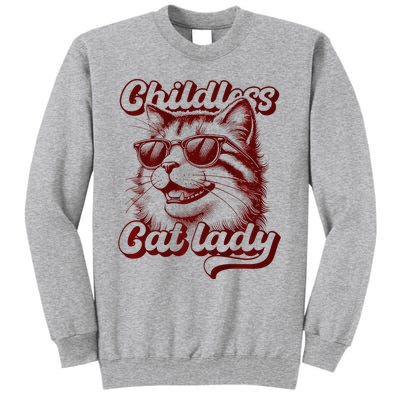 Childless Cat Lady Funny Cat Saying Premium Tall Sweatshirt