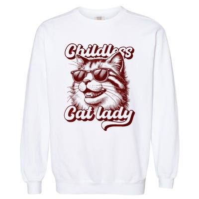 Childless Cat Lady Funny Cat Saying Premium Garment-Dyed Sweatshirt