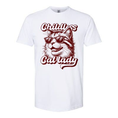 Childless Cat Lady Funny Cat Saying Premium Softstyle CVC T-Shirt