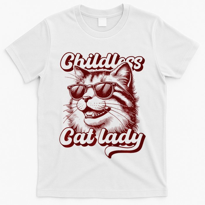 Childless Cat Lady Funny Cat Saying Premium T-Shirt