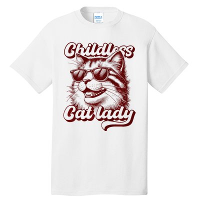 Childless Cat Lady Funny Cat Saying Premium Tall T-Shirt