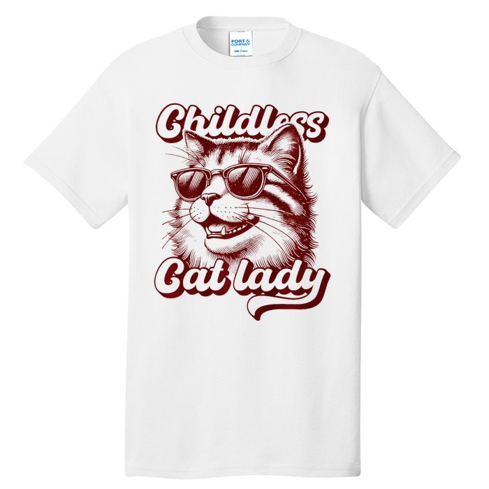 Childless Cat Lady Funny Cat Saying Premium Tall T-Shirt