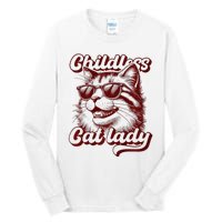 Childless Cat Lady Funny Cat Saying Premium Tall Long Sleeve T-Shirt