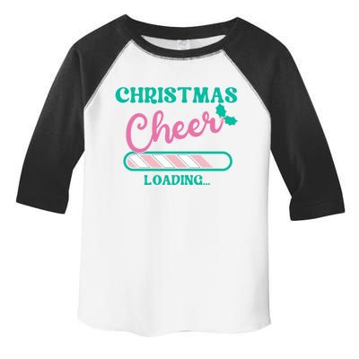 Christmas Cheer Loading Holiday Apparel Retro Pink And Green Gift Toddler Fine Jersey T-Shirt