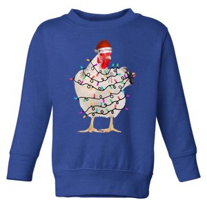 Chicken Christmas Lights Chicken Lover Pajama Gift Toddler Sweatshirt