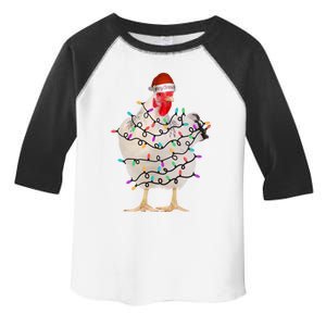 Chicken Christmas Lights Chicken Lover Pajama Gift Toddler Fine Jersey T-Shirt