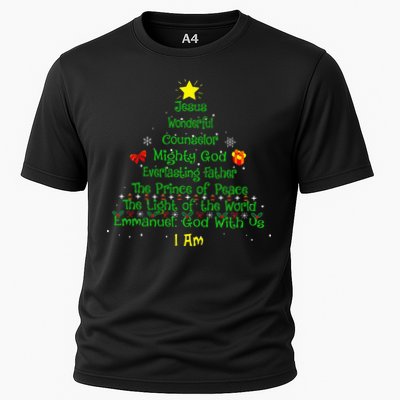 Christian Christmas Lover Bible Names of Jesus Tree Performance Shirt