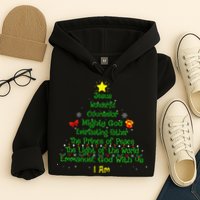 Christian Christmas Lover Bible Names of Jesus Tree Hoodie