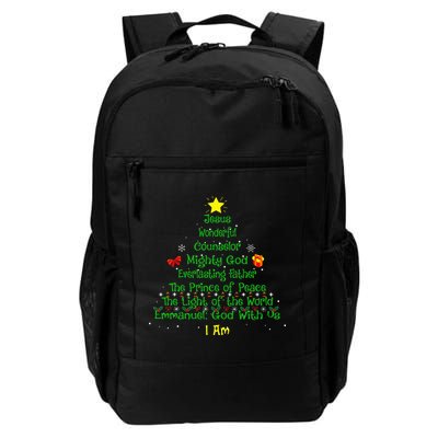 Christian Christmas Lover Bible Names of Jesus Tree Backpack