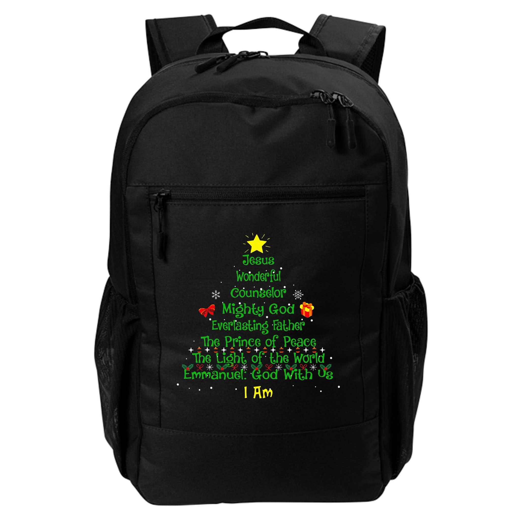 Christian Christmas Lover Bible Names of Jesus Tree Backpack