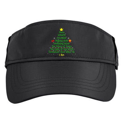 Christian Christmas Lover Bible Names of Jesus Tree Adult Drive Performance Visor