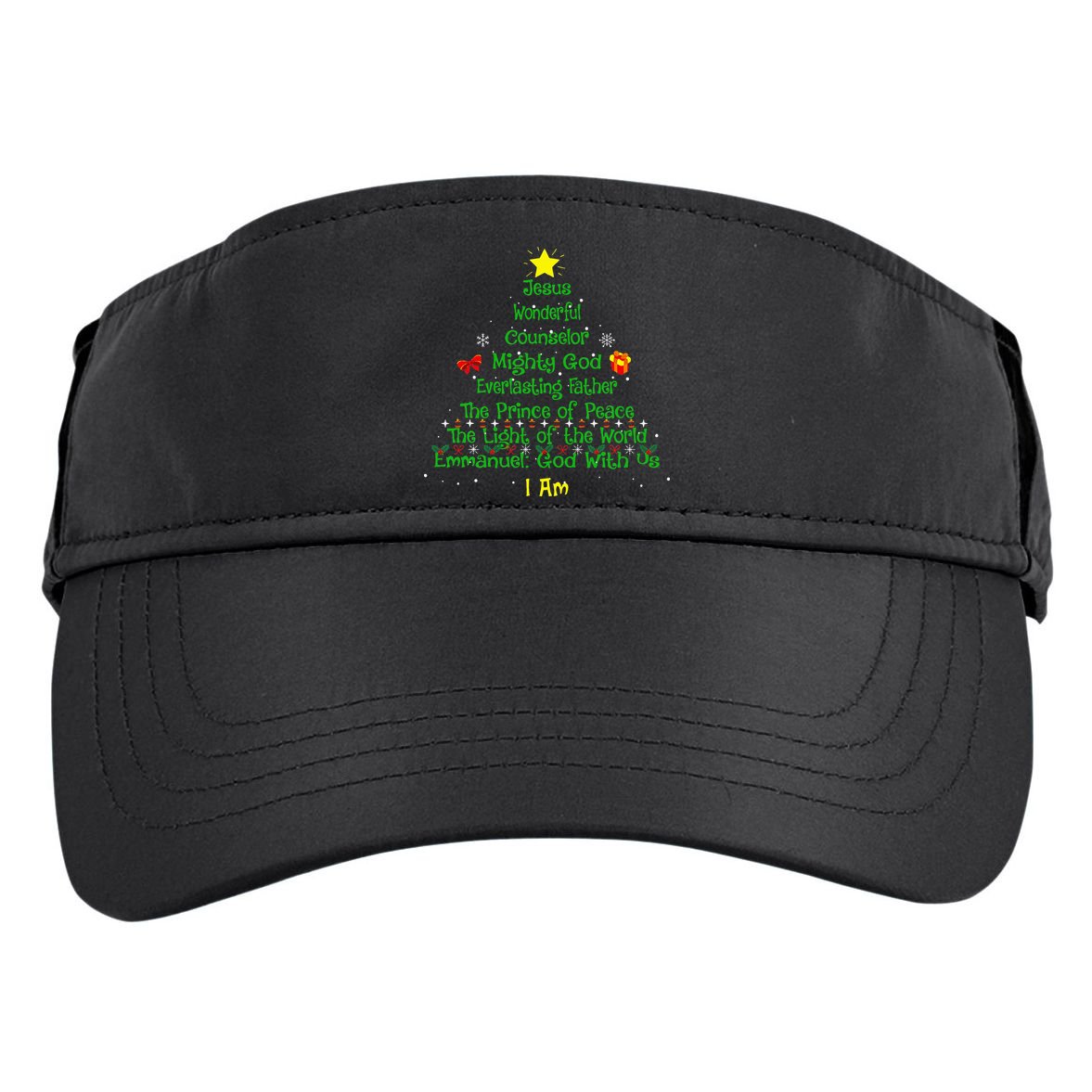 Christian Christmas Lover Bible Names of Jesus Tree Adult Drive Performance Visor