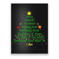 Christian Christmas Lover Bible Names of Jesus Tree Poster