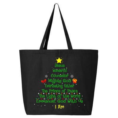 Christian Christmas Lover Bible Names of Jesus Tree 25L Jumbo Tote