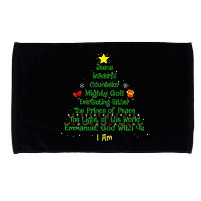 Christian Christmas Lover Bible Names of Jesus Tree Microfiber Hand Towel