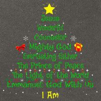 Christian Christmas Lover Bible Names of Jesus Tree Cotton Canvas Backpack