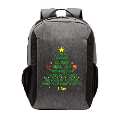 Christian Christmas Lover Bible Names of Jesus Tree Vector Backpack