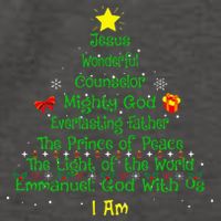 Christian Christmas Lover Bible Names of Jesus Tree Vector Backpack