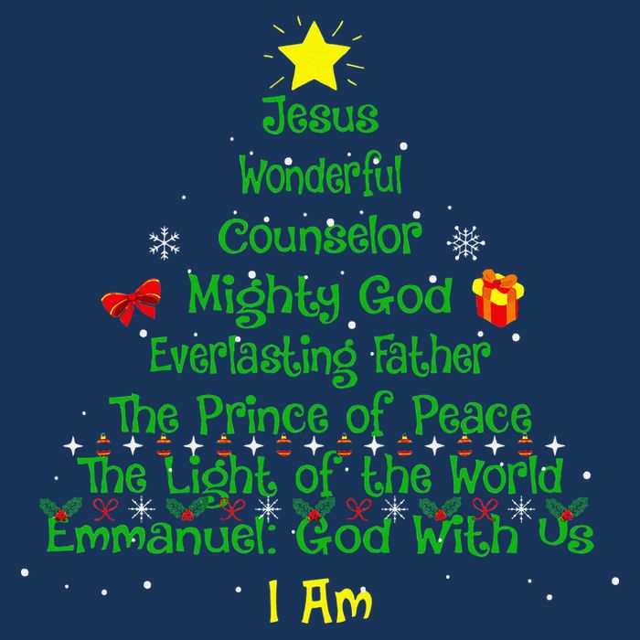 Christian Christmas Lover Bible Names of Jesus Tree Infant Baby Jersey Bodysuit