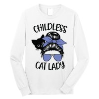 Childless Cat Lady Messy Bun Long Sleeve Shirt