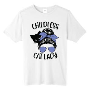 Childless Cat Lady Messy Bun Tall Fusion ChromaSoft Performance T-Shirt