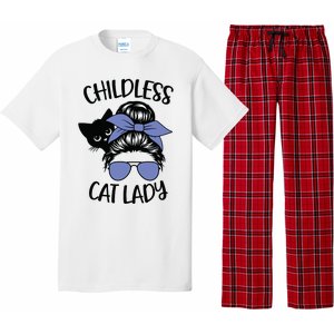 Childless Cat Lady Messy Bun Pajama Set