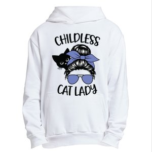 Childless Cat Lady Messy Bun Urban Pullover Hoodie